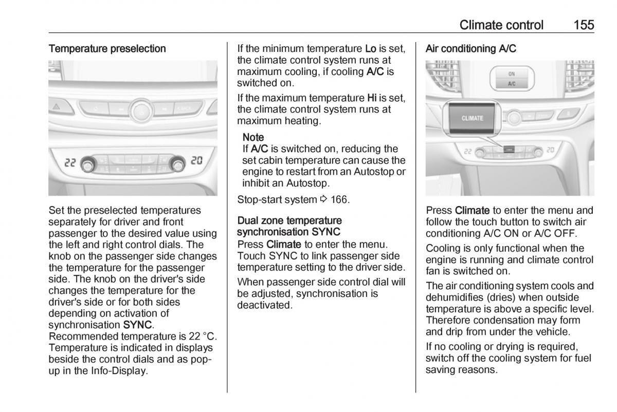 Opel Insignia B owners manual / page 157