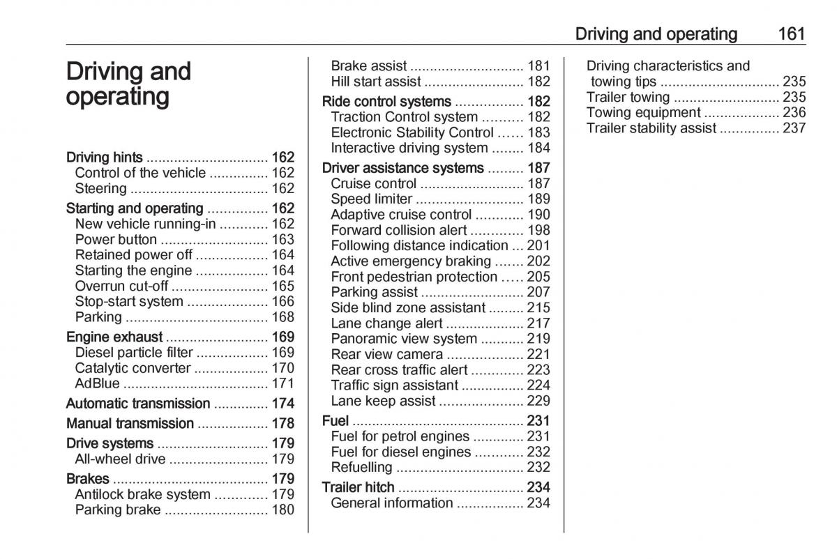 Opel Insignia B owners manual / page 163