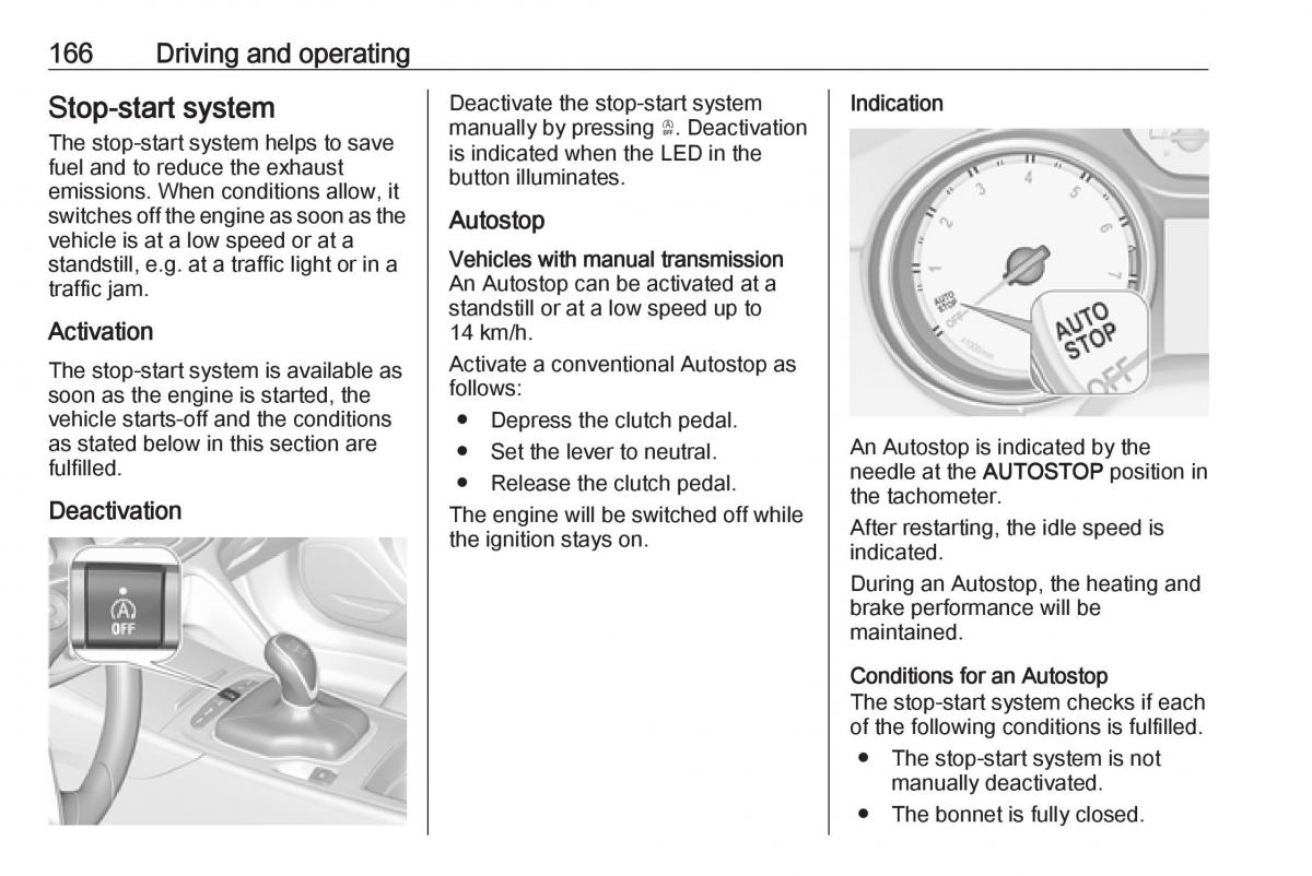 Opel Insignia B owners manual / page 168