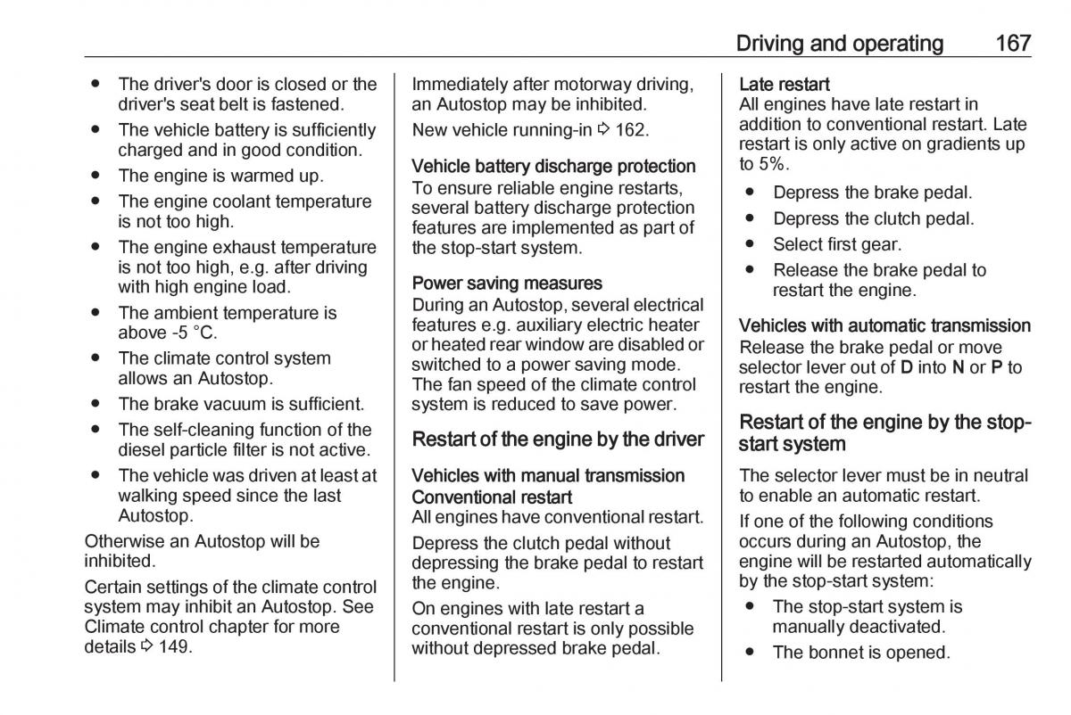 Opel Insignia B owners manual / page 169