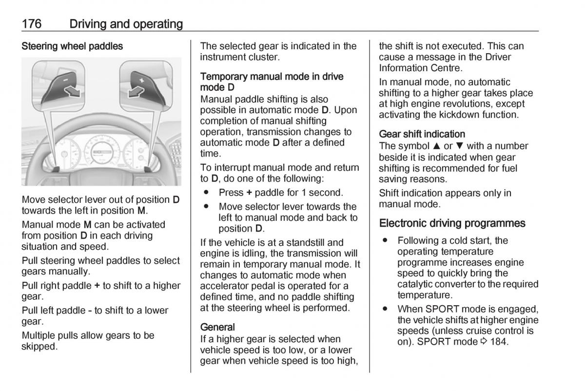 Opel Insignia B owners manual / page 178