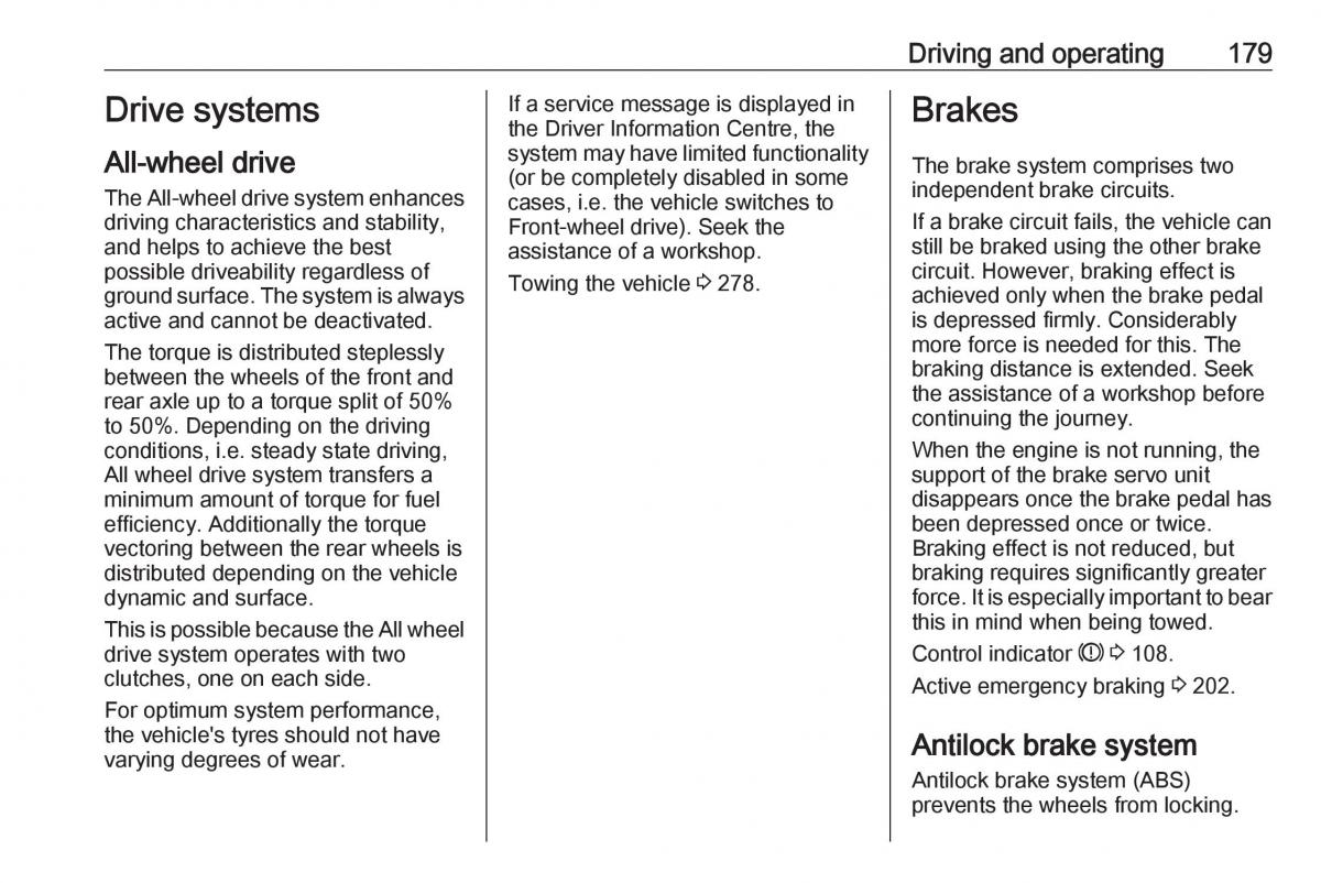 Opel Insignia B owners manual / page 181