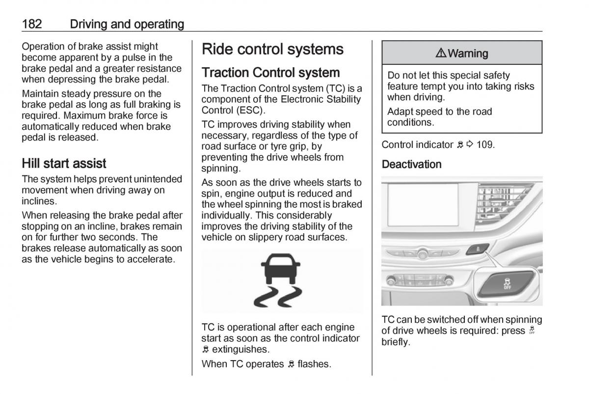 Opel Insignia B owners manual / page 184