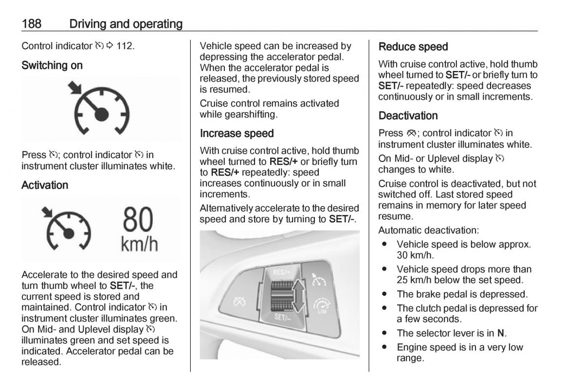 Opel Insignia B owners manual / page 190