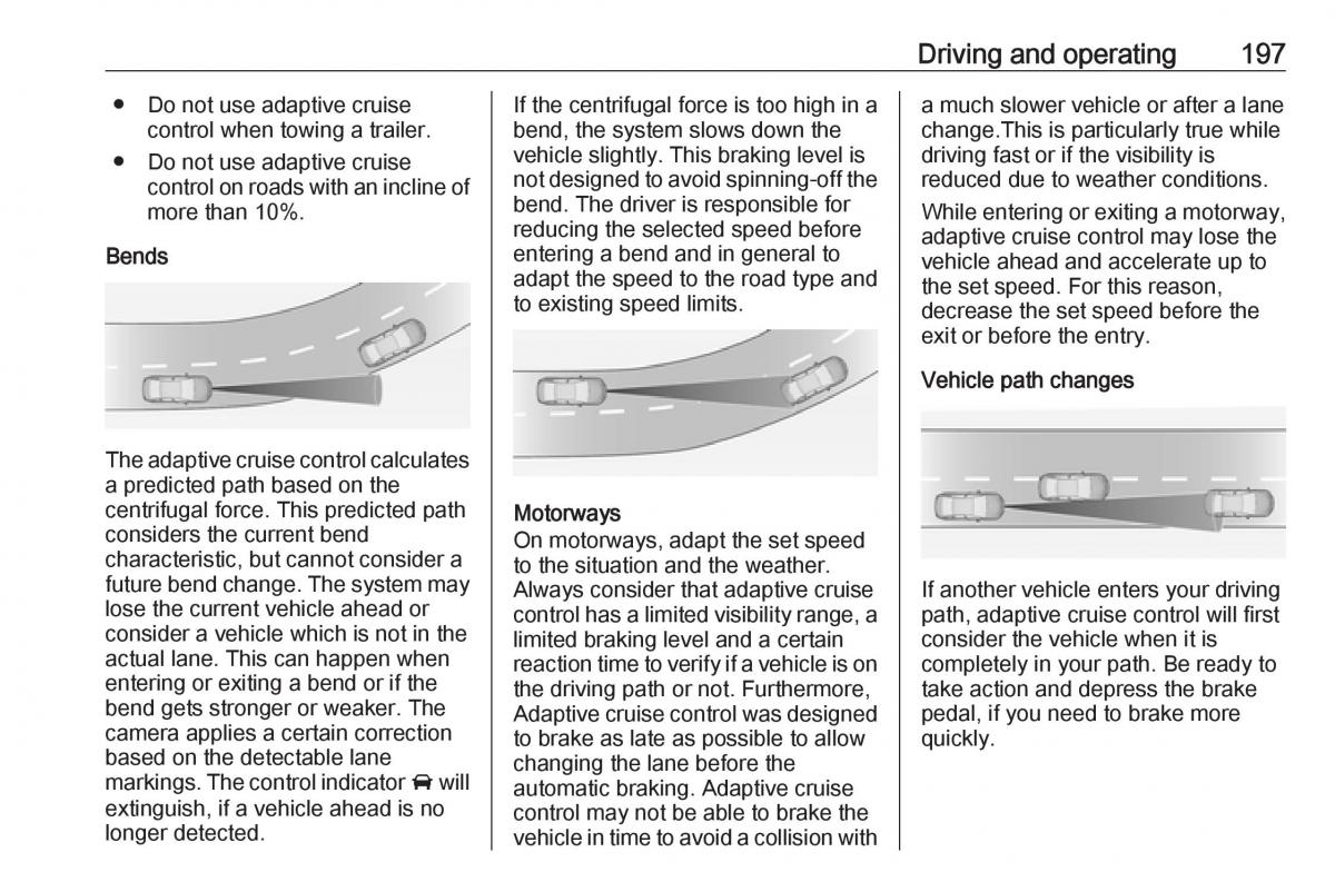 Opel Insignia B owners manual / page 199