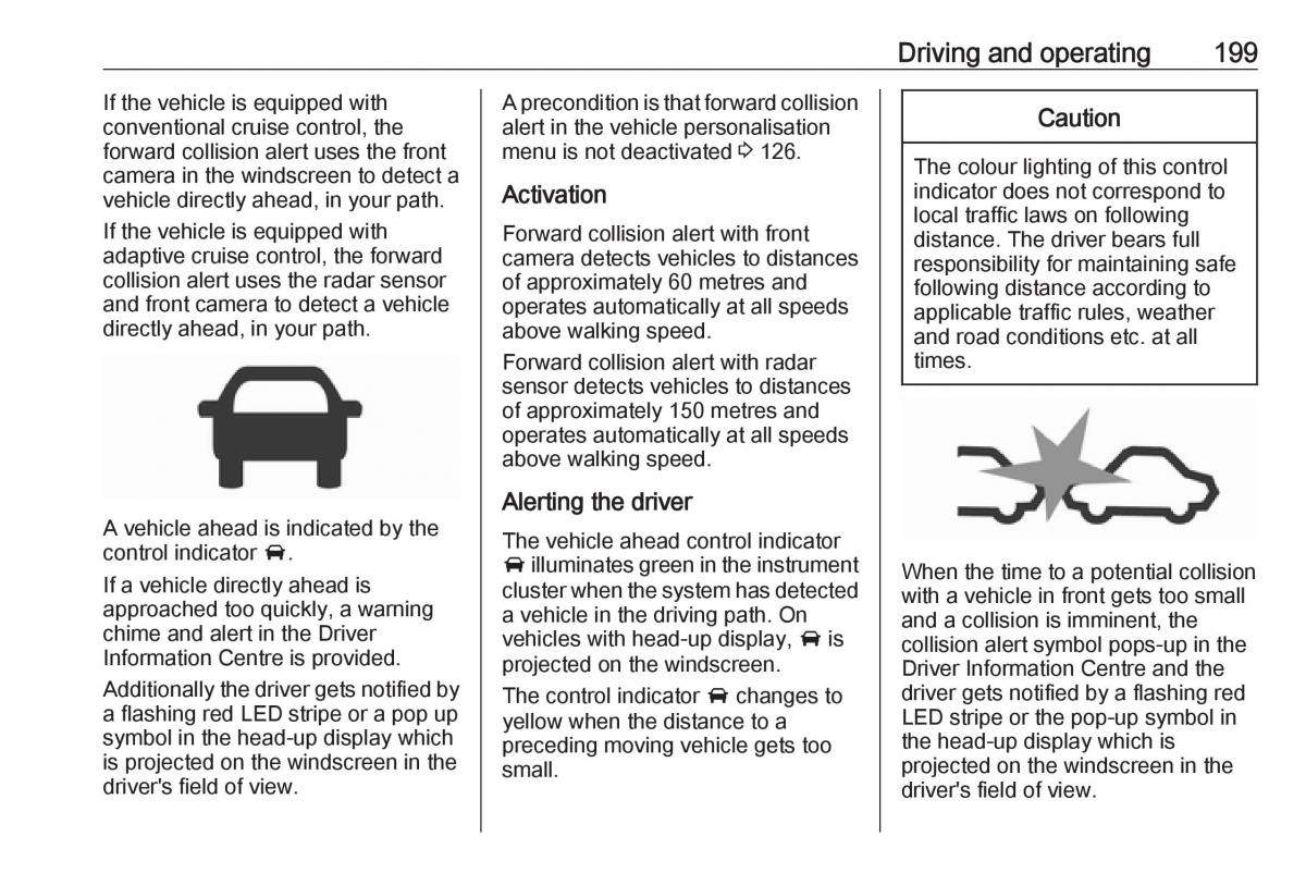 Opel Insignia B owners manual / page 201