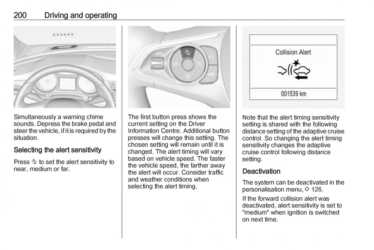 Opel Insignia B owners manual / page 202