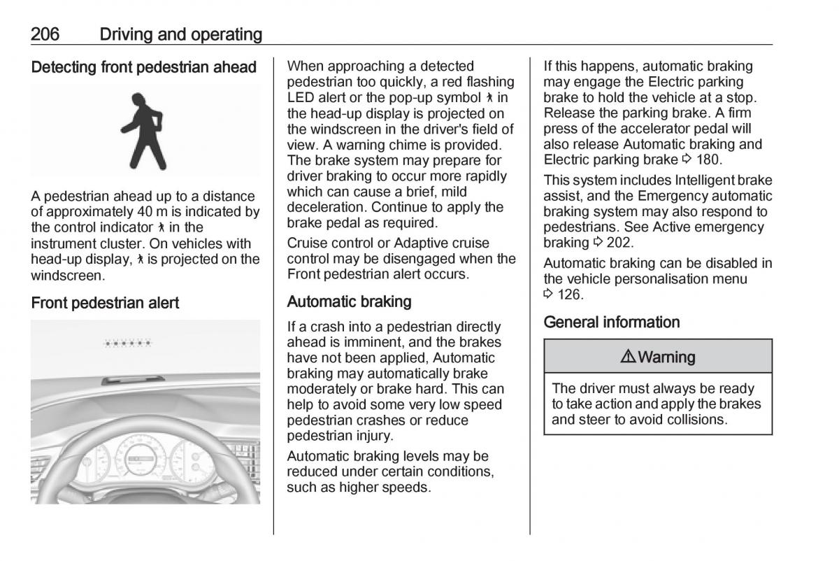 Opel Insignia B owners manual / page 208