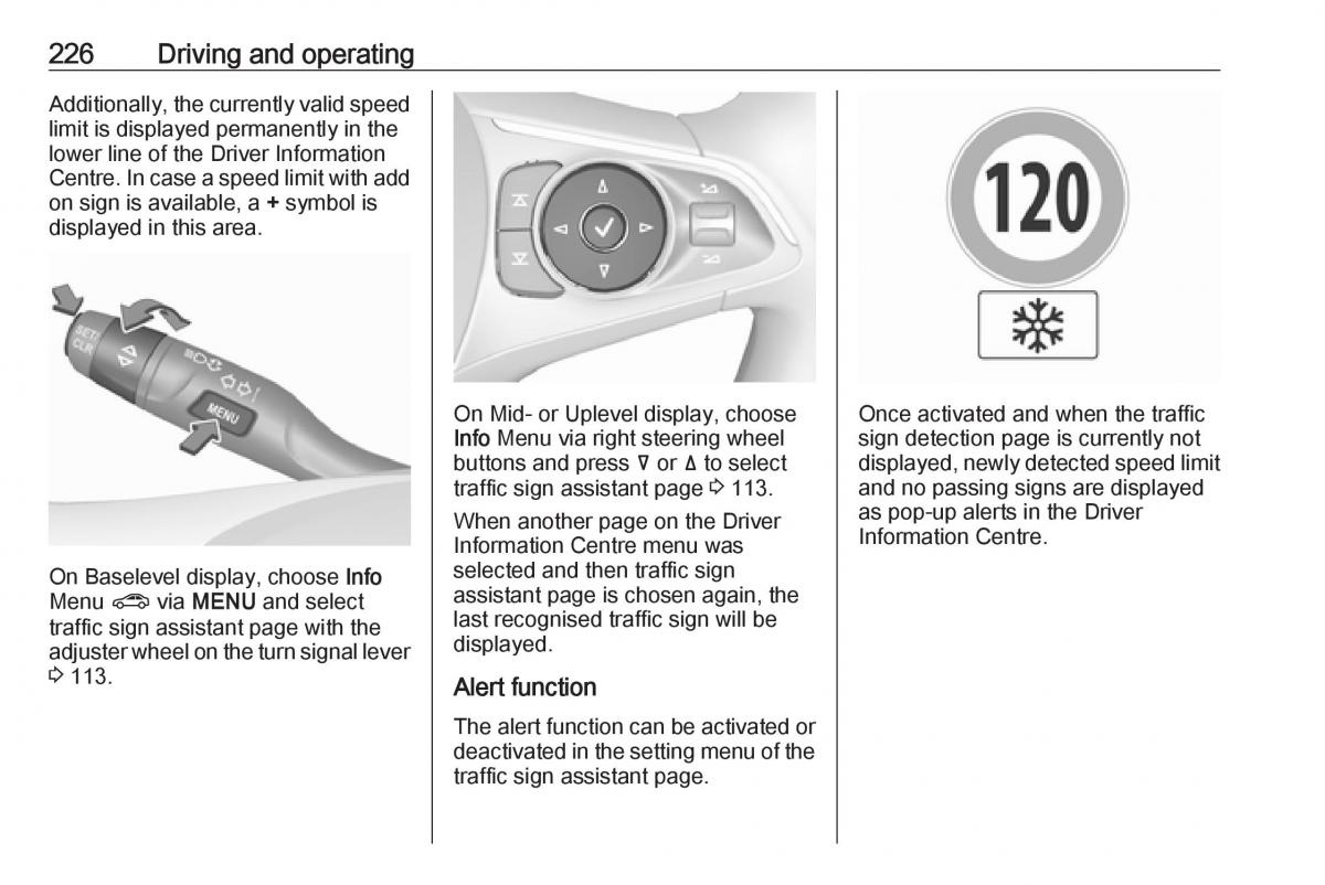 Opel Insignia B owners manual / page 228