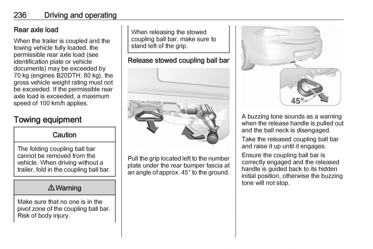 Opel Insignia B owners manual / page 238