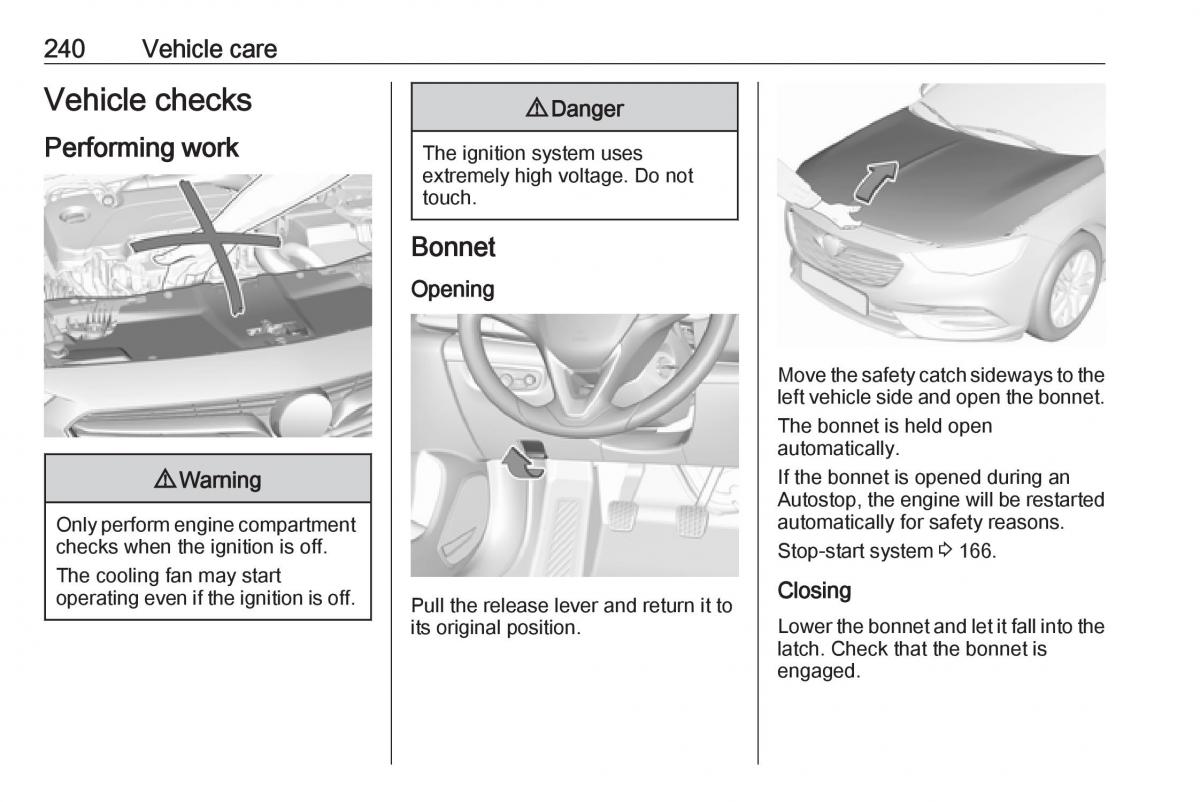 Opel Insignia B owners manual / page 242