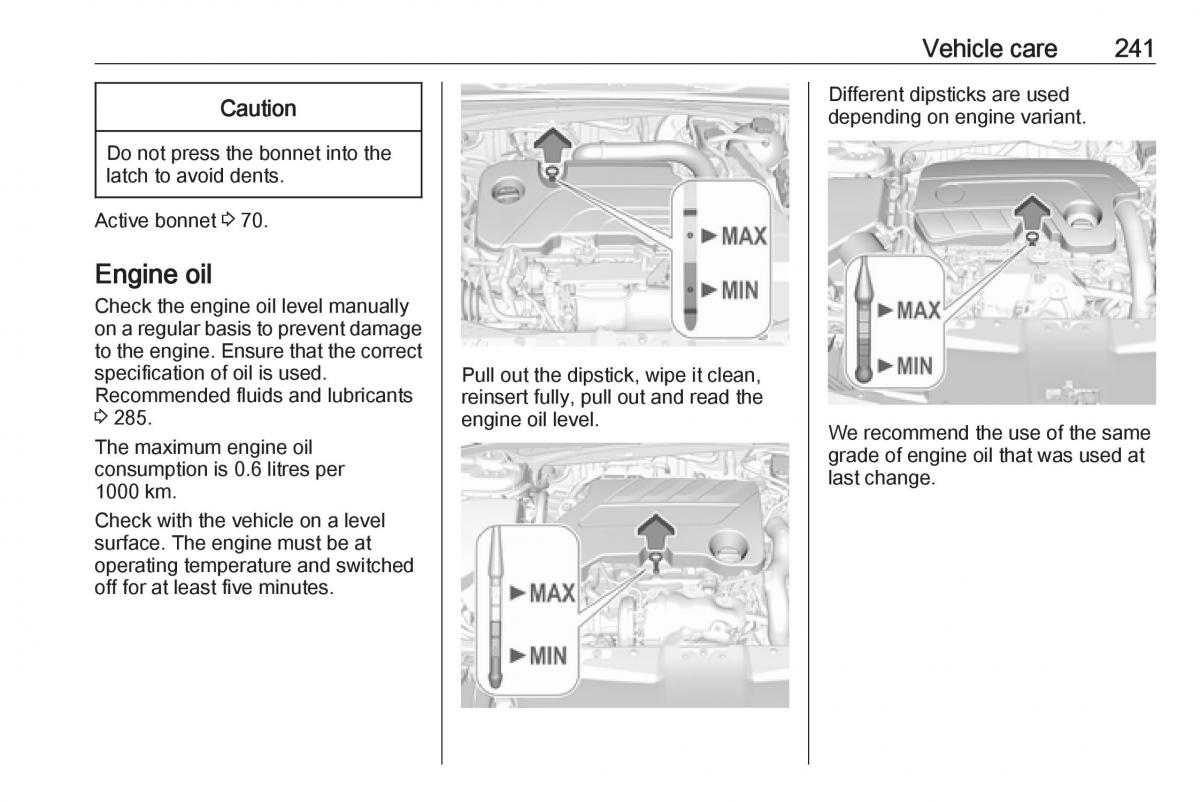 Opel Insignia B owners manual / page 243