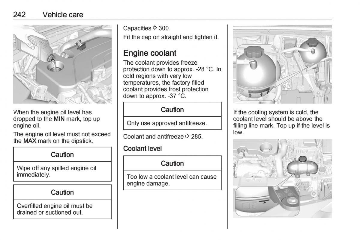 Opel Insignia B owners manual / page 244