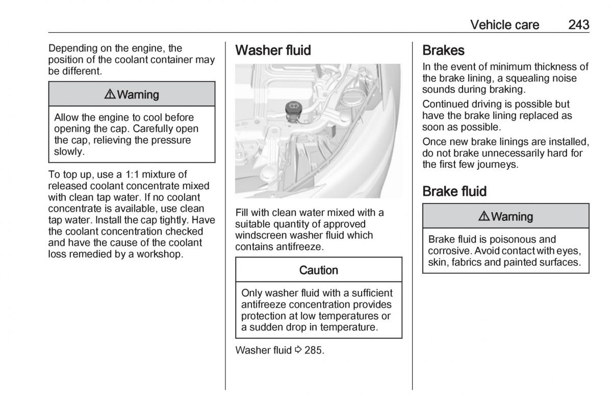 Opel Insignia B owners manual / page 245