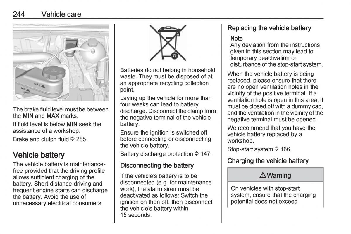 Opel Insignia B owners manual / page 246