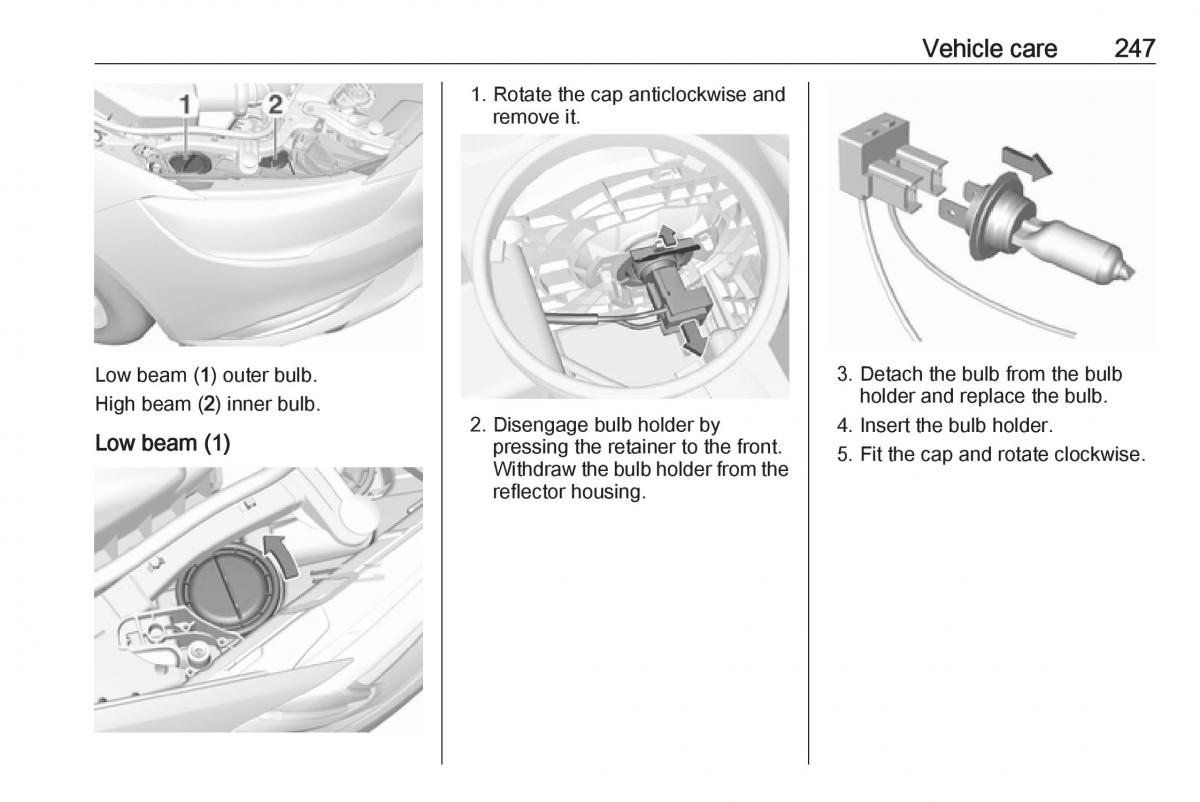 Opel Insignia B owners manual / page 249