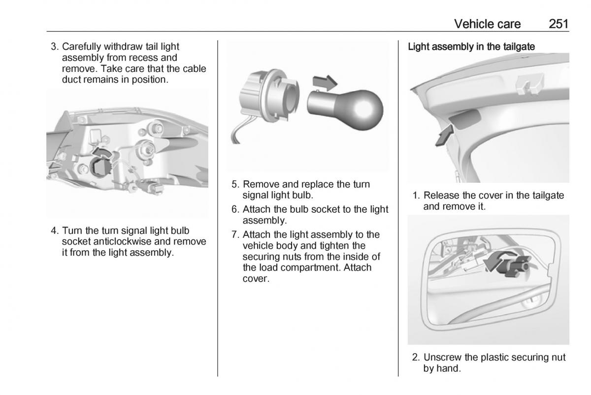 Opel Insignia B owners manual / page 253