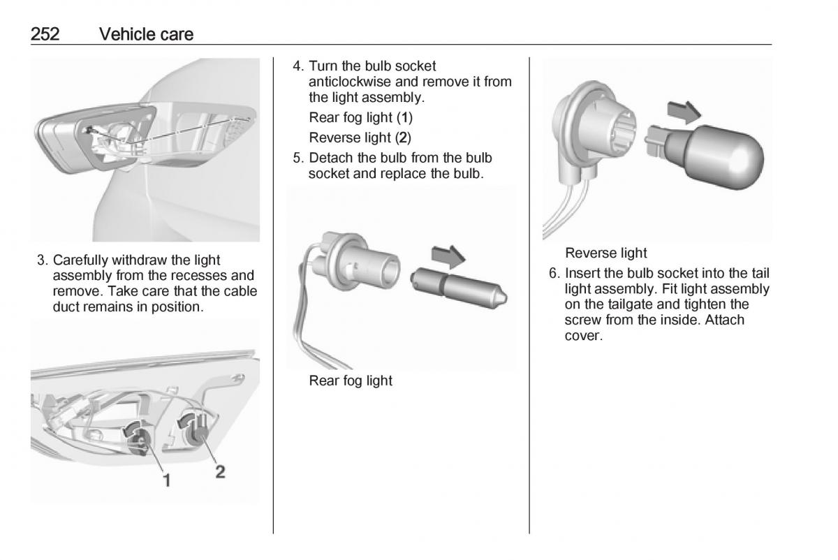 Opel Insignia B owners manual / page 254