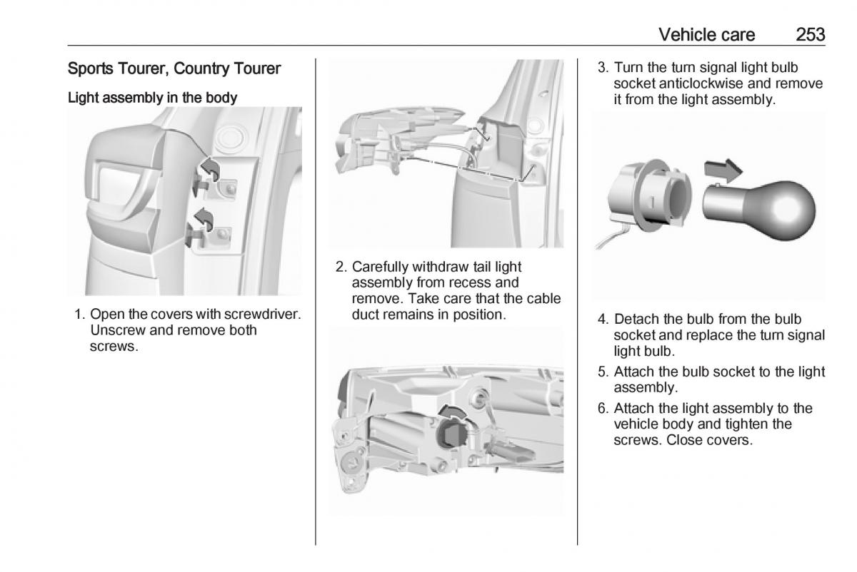 Opel Insignia B owners manual / page 255