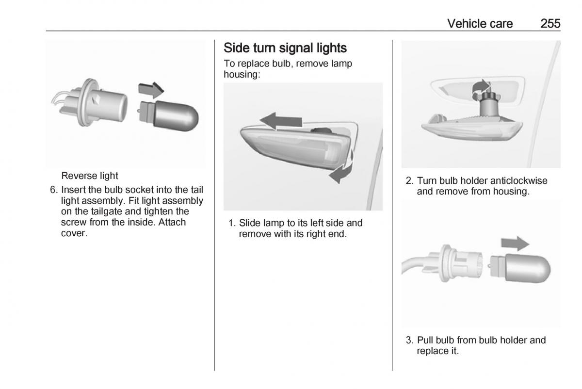 Opel Insignia B owners manual / page 257