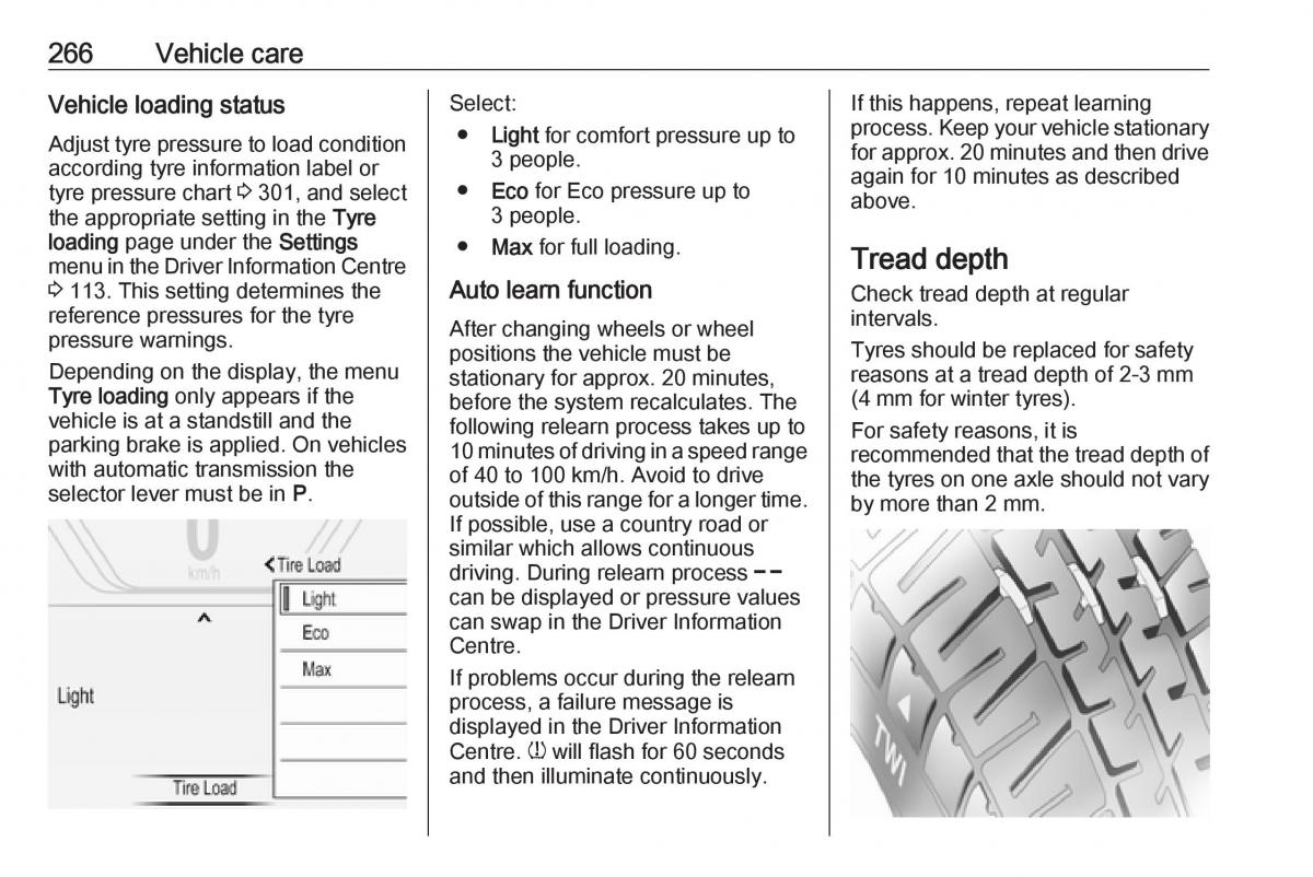 Opel Insignia B owners manual / page 268