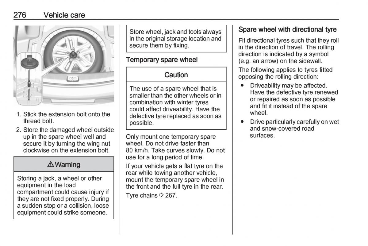 Opel Insignia B owners manual / page 278