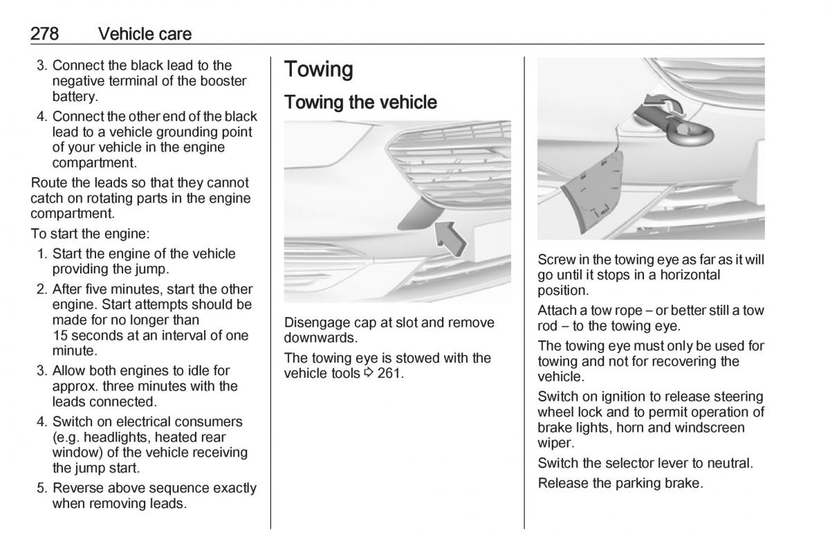 Opel Insignia B owners manual / page 280