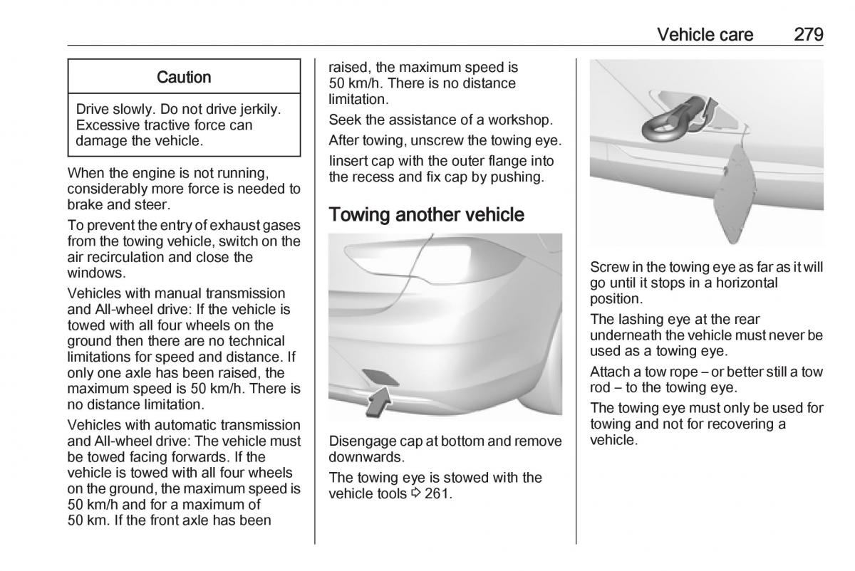 Opel Insignia B owners manual / page 281