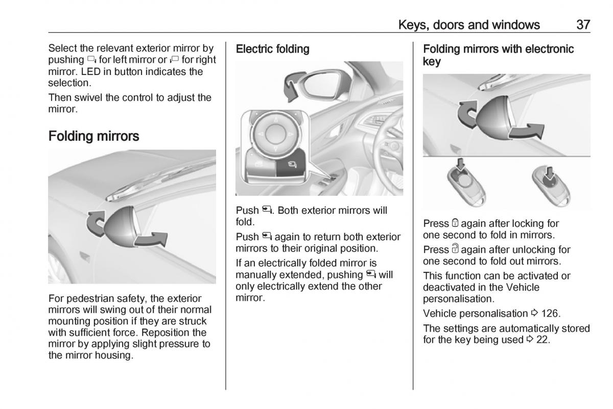 Opel Insignia B owners manual / page 39