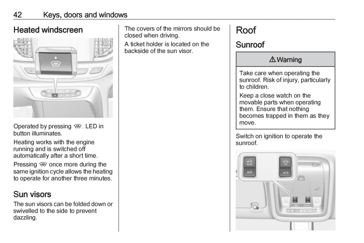 Opel Insignia B owners manual / page 44