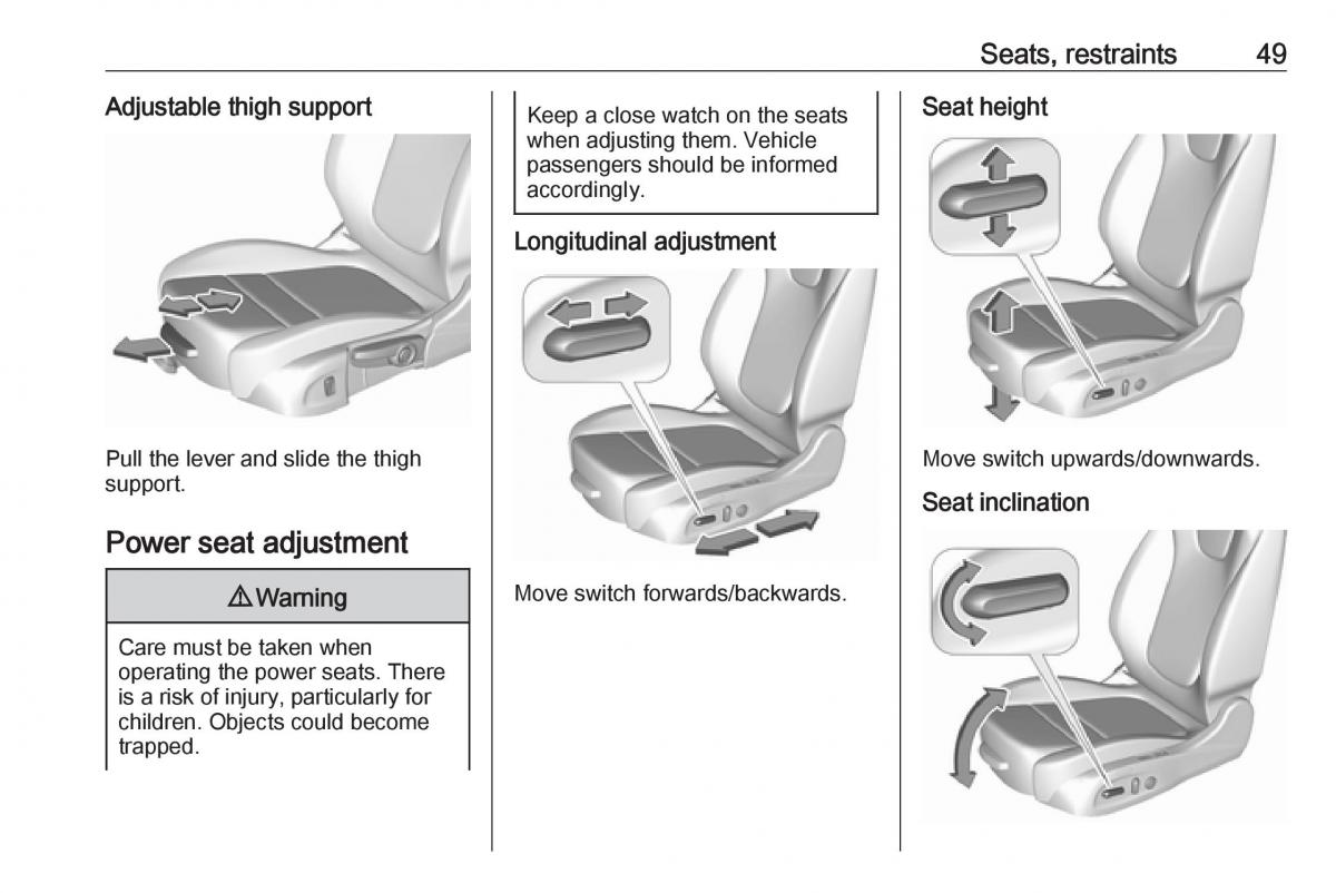 Opel Insignia B owners manual / page 51