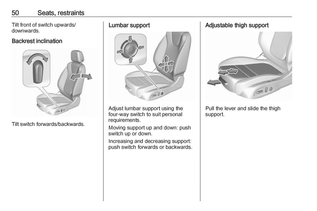 Opel Insignia B owners manual / page 52