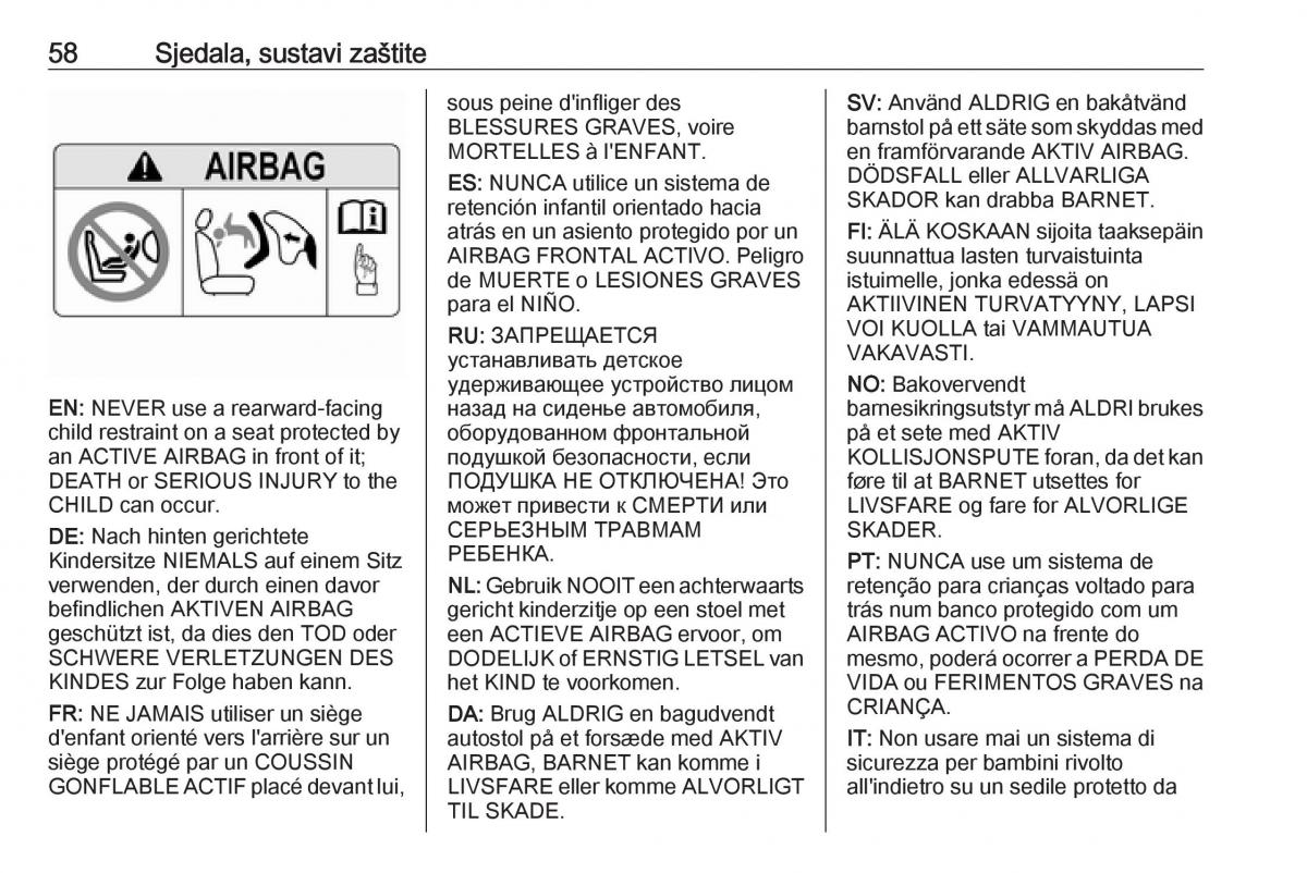 Opel Insignia B vlasnicko uputstvo / page 60