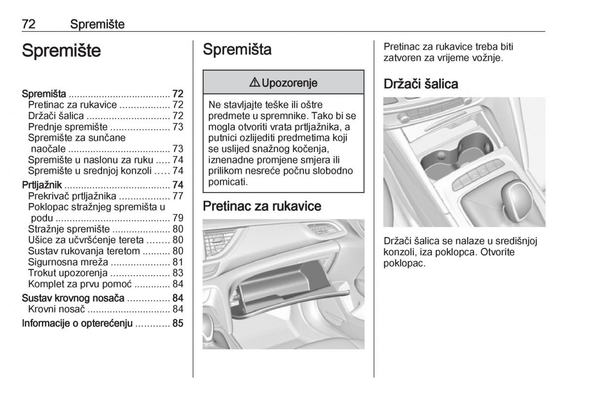 Opel Insignia B vlasnicko uputstvo / page 74