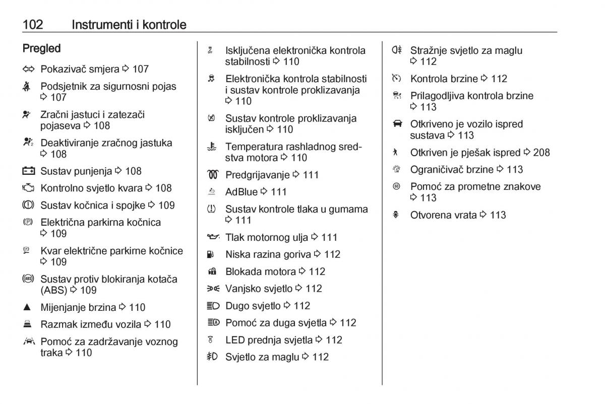 Opel Insignia B vlasnicko uputstvo / page 104