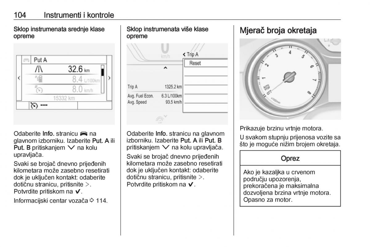 Opel Insignia B vlasnicko uputstvo / page 106