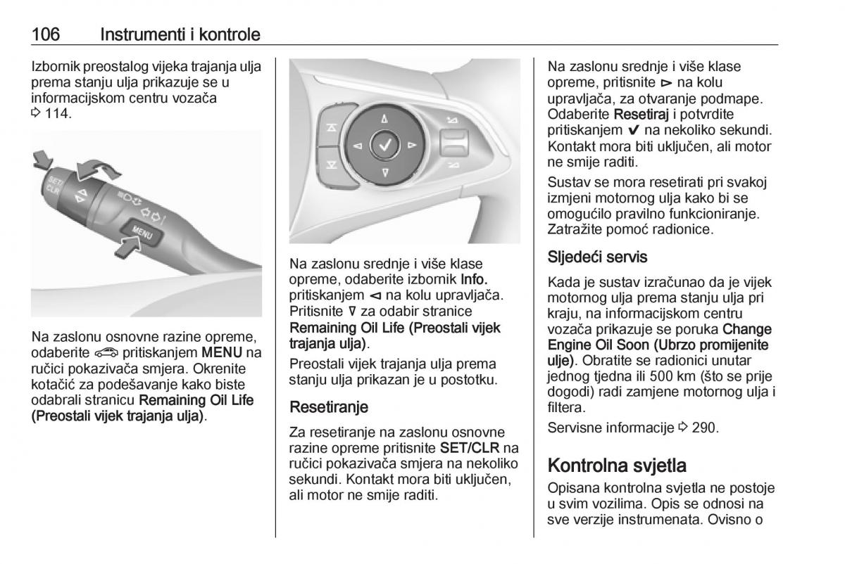 Opel Insignia B vlasnicko uputstvo / page 108