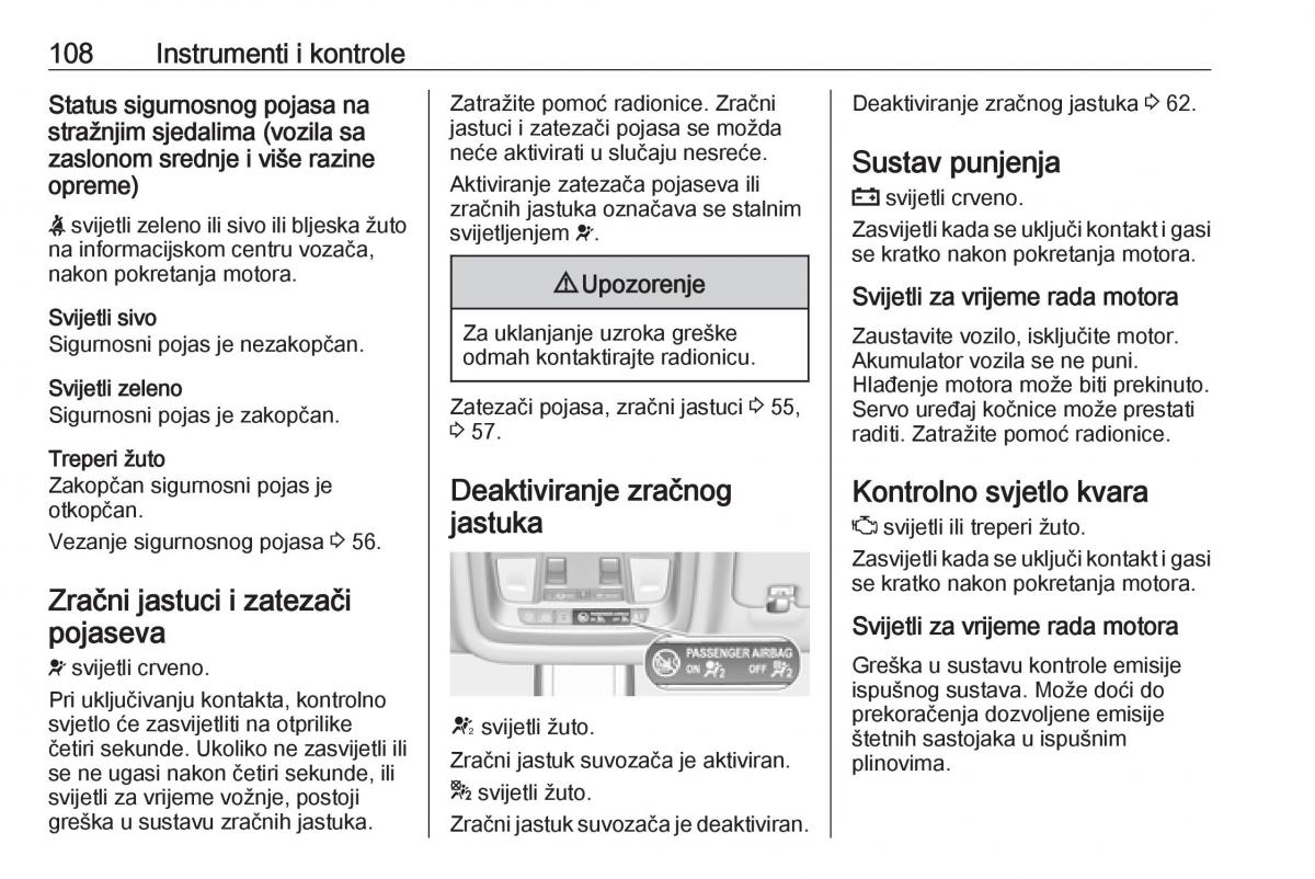 Opel Insignia B vlasnicko uputstvo / page 110