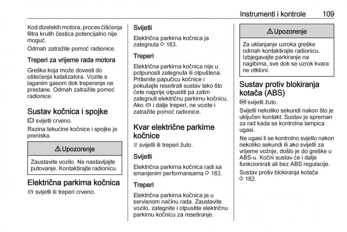 Opel Insignia B vlasnicko uputstvo / page 111