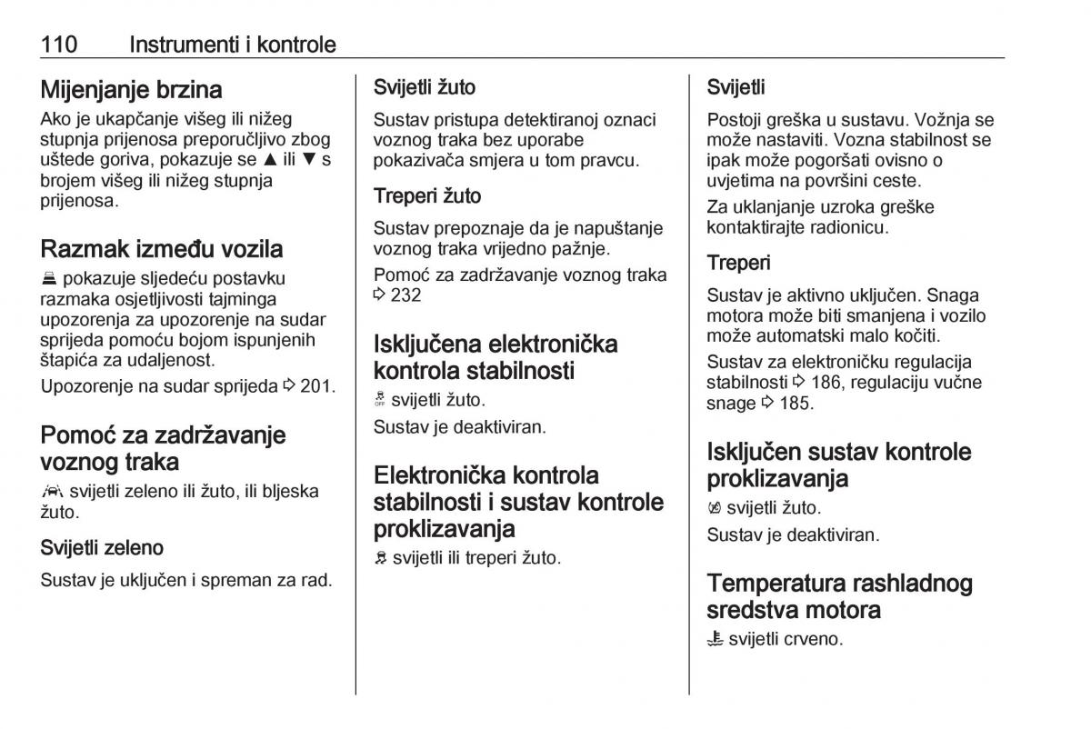 Opel Insignia B vlasnicko uputstvo / page 112