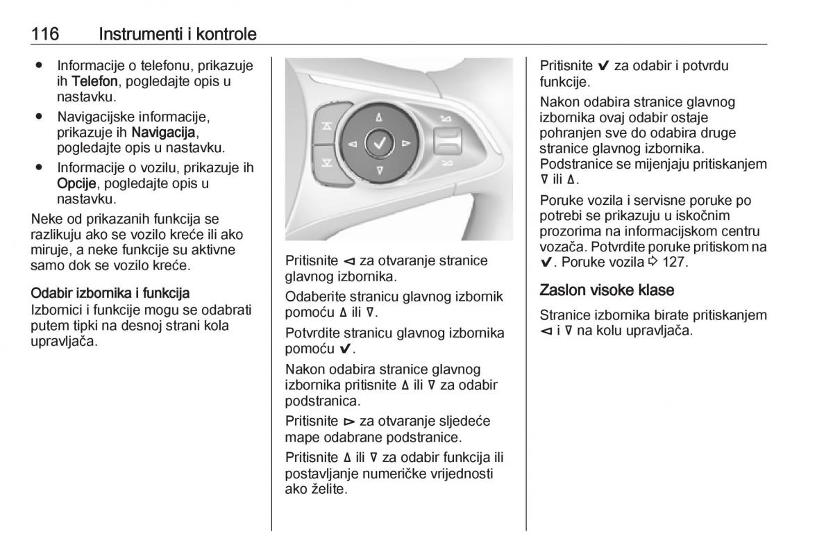 Opel Insignia B vlasnicko uputstvo / page 118