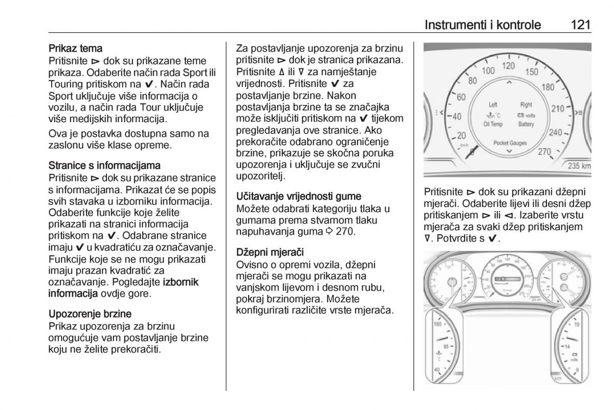 Opel Insignia B vlasnicko uputstvo / page 123