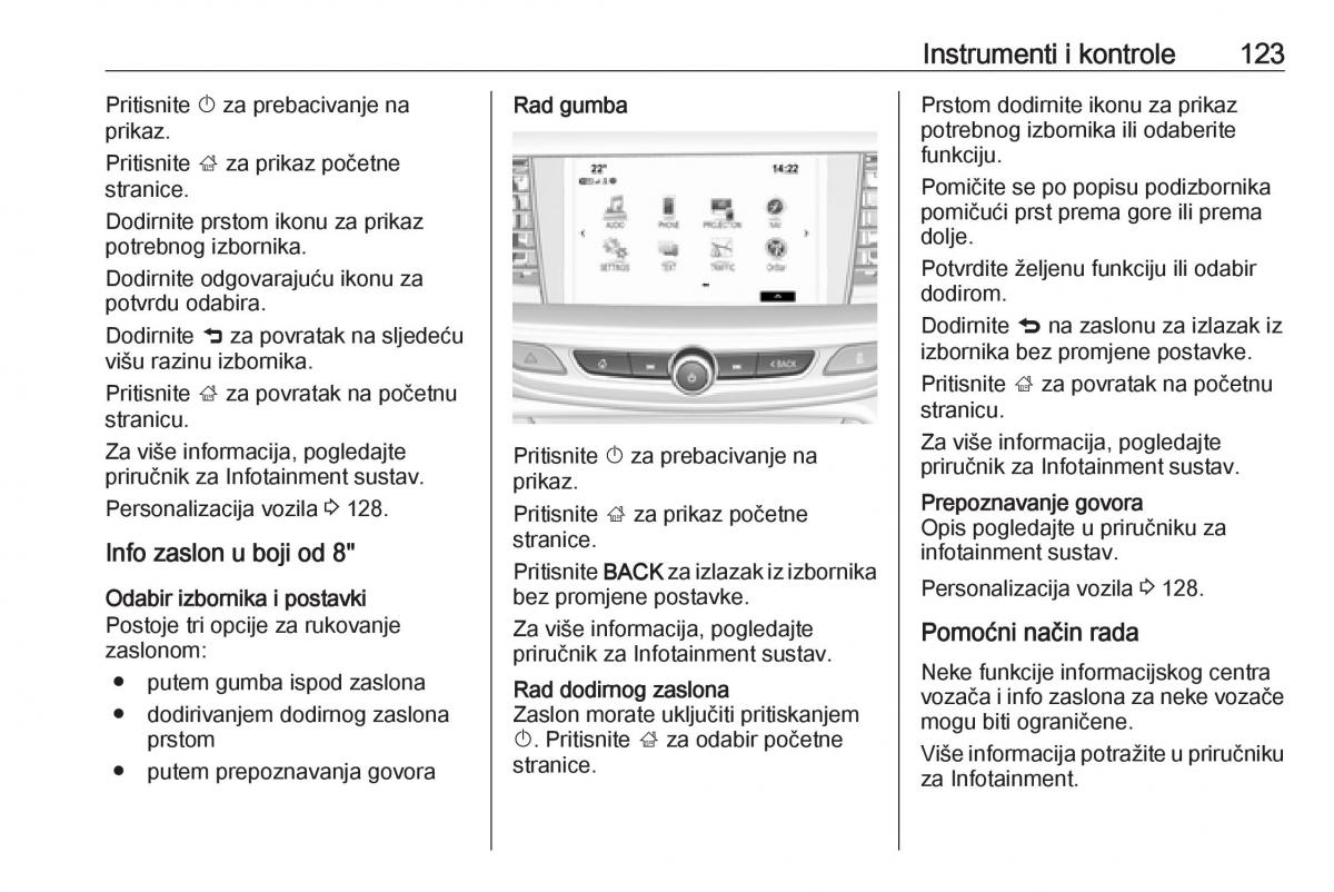 Opel Insignia B vlasnicko uputstvo / page 125