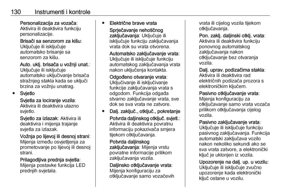 Opel Insignia B vlasnicko uputstvo / page 132