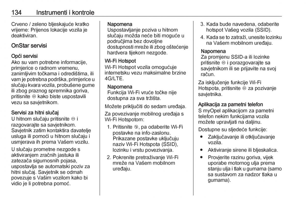 Opel Insignia B vlasnicko uputstvo / page 136