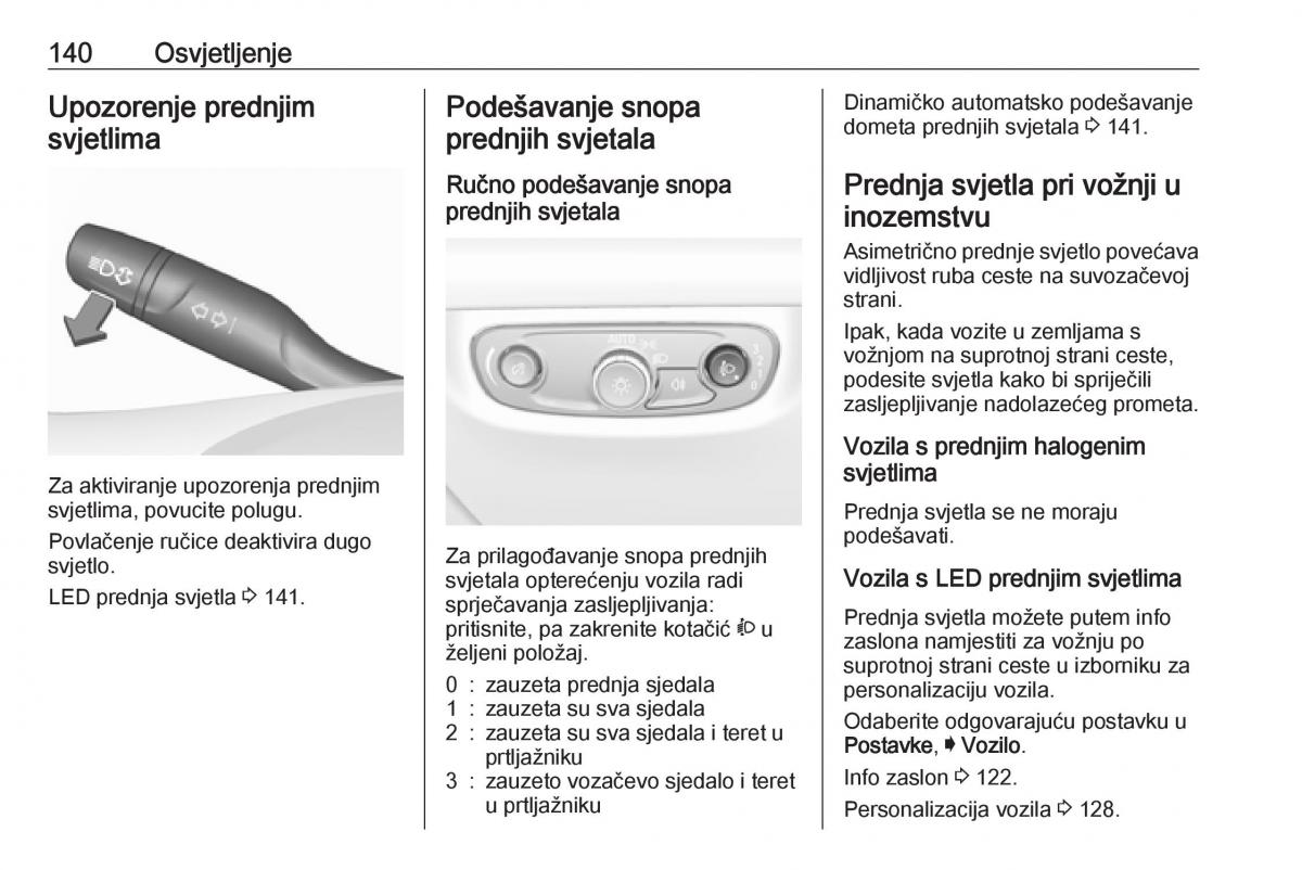 Opel Insignia B vlasnicko uputstvo / page 142