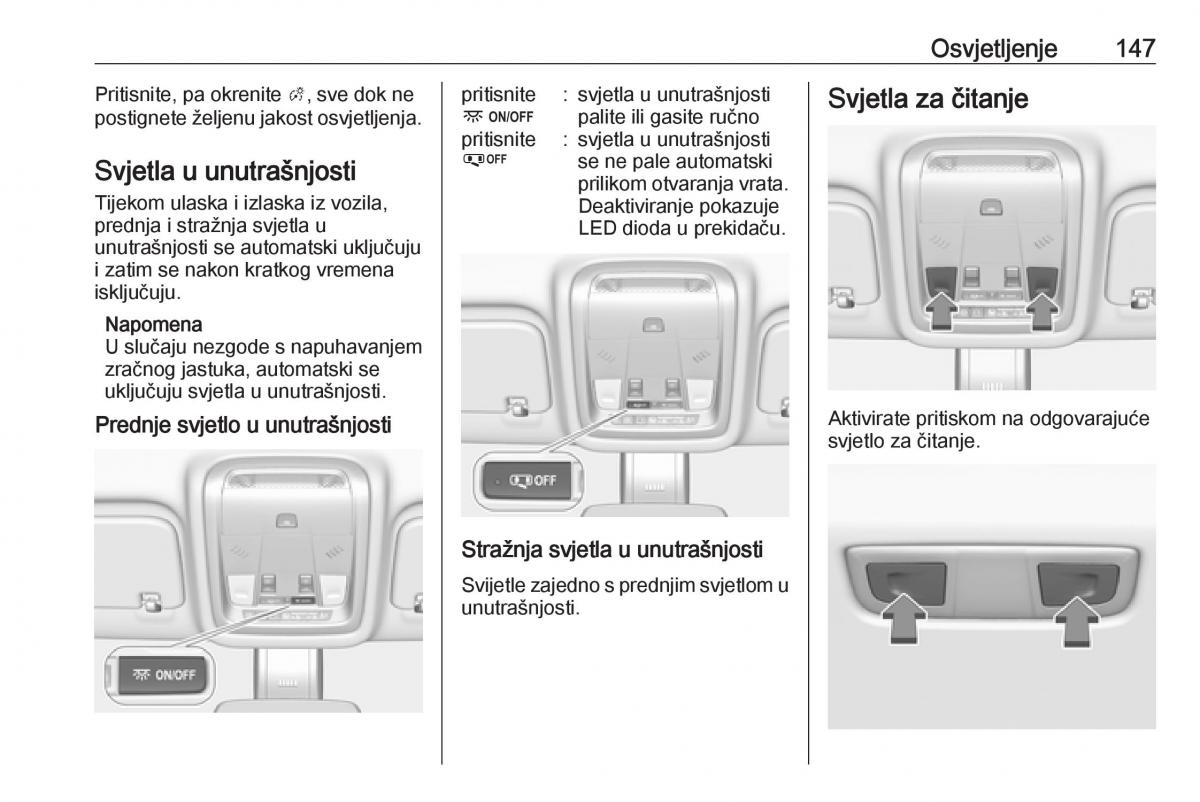 Opel Insignia B vlasnicko uputstvo / page 149