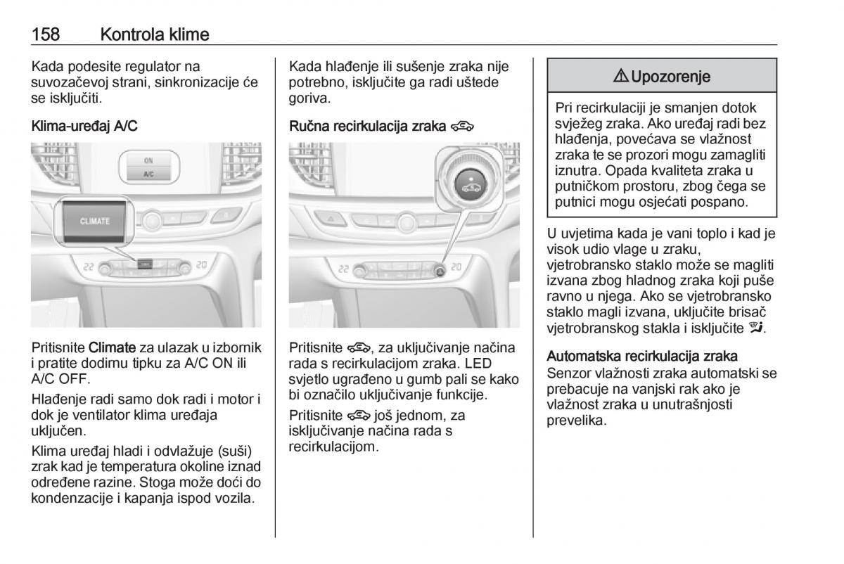 Opel Insignia B vlasnicko uputstvo / page 160