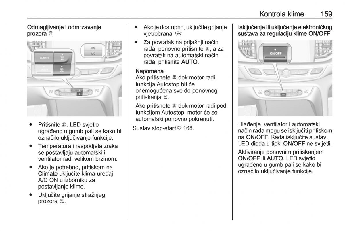 Opel Insignia B vlasnicko uputstvo / page 161