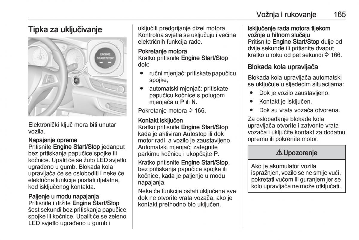 Opel Insignia B vlasnicko uputstvo / page 167